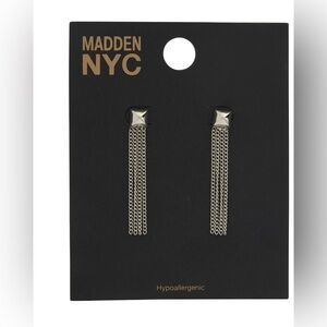 Madden NYC Silver Chain Dangle Earrings! NEW!